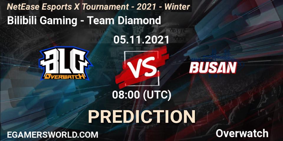 Prognose für das Spiel Bilibili Gaming VS Team Diamond. 05.11.21. Overwatch - NetEase Esports X Tournament - 2021 - Winter