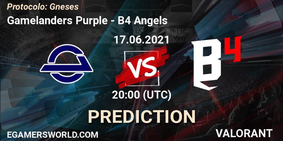 Prognose für das Spiel Gamelanders Purple VS B4 Angels. 17.06.2021 at 20:00. VALORANT - Protocolo: Gêneses