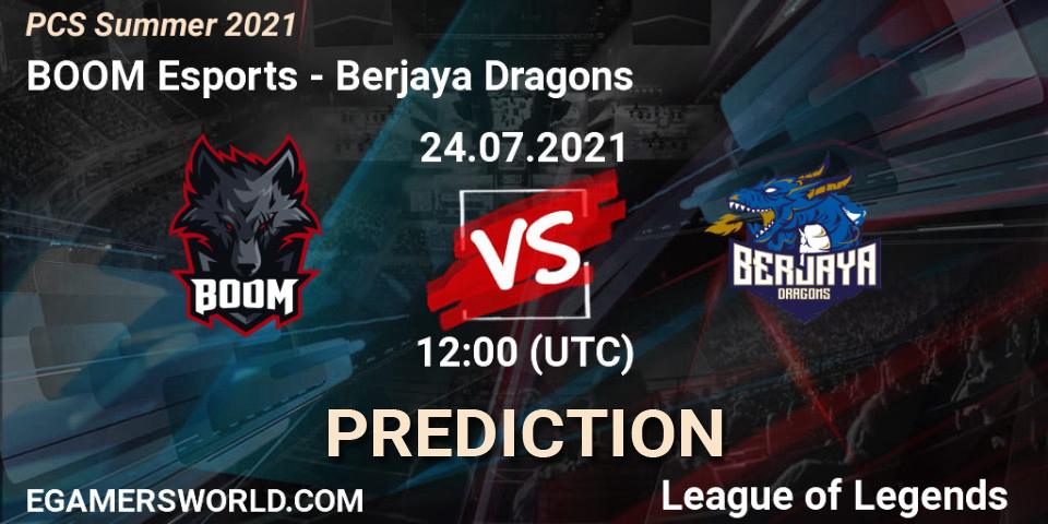 Prognose für das Spiel BOOM Esports VS Berjaya Dragons. 24.07.21. LoL - PCS Summer 2021