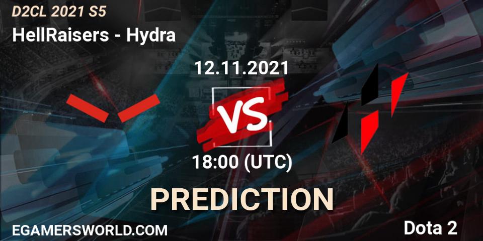 Prognose für das Spiel HellRaisers VS Hydra. 12.11.21. Dota 2 - Dota 2 Champions League 2021 Season 5