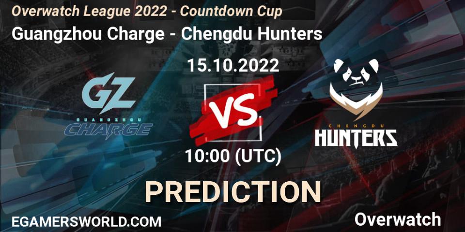 Prognose für das Spiel Guangzhou Charge VS Chengdu Hunters. 15.10.22. Overwatch - Overwatch League 2022 - Countdown Cup