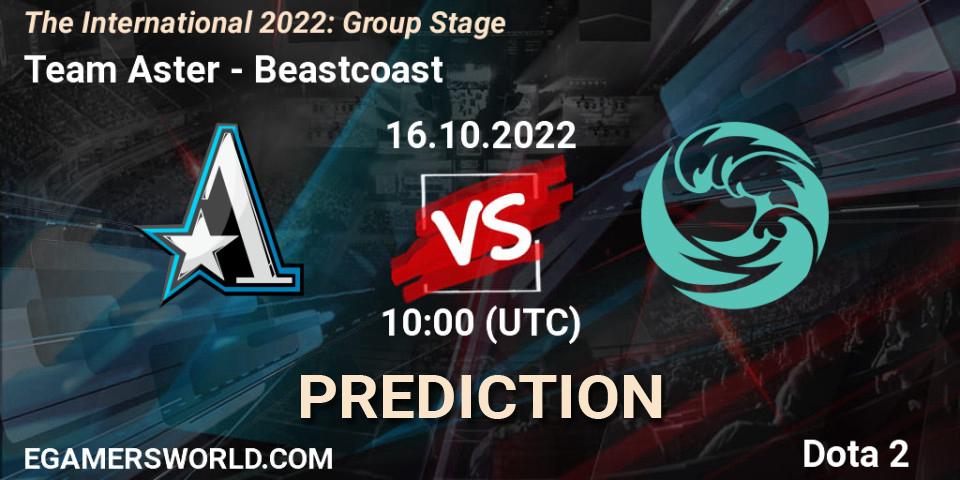 Prognose für das Spiel Team Aster VS Beastcoast. 16.10.22. Dota 2 - The International 2022: Group Stage