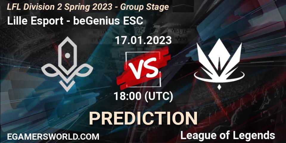 Prognose für das Spiel Lille Esport VS beGenius ESC. 17.01.23. LoL - LFL Division 2 Spring 2023 - Group Stage