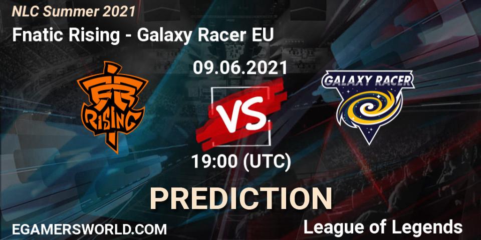 Prognose für das Spiel Fnatic Rising VS Galaxy Racer EU. 09.06.2021 at 19:00. LoL - NLC Summer 2021