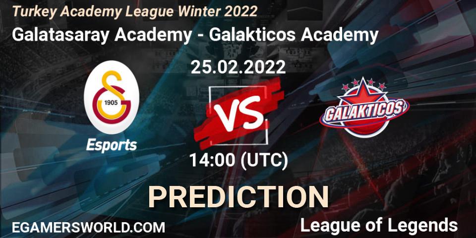 Prognose für das Spiel Galatasaray Academy VS Galakticos Academy. 25.02.22. LoL - Turkey Academy League Winter 2022
