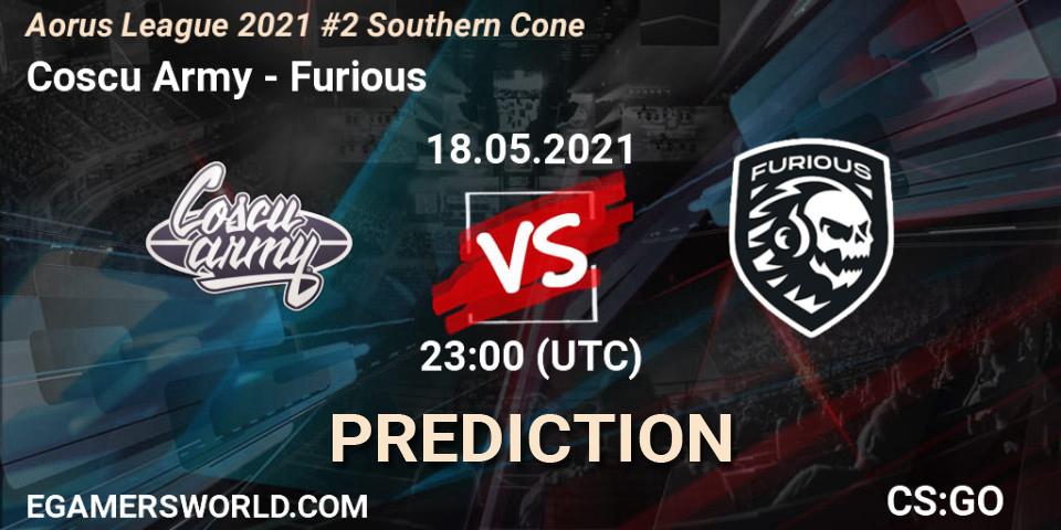 Prognose für das Spiel Coscu Army VS Furious. 18.05.2021 at 23:00. Counter-Strike (CS2) - Aorus League 2021 #2 Southern Cone
