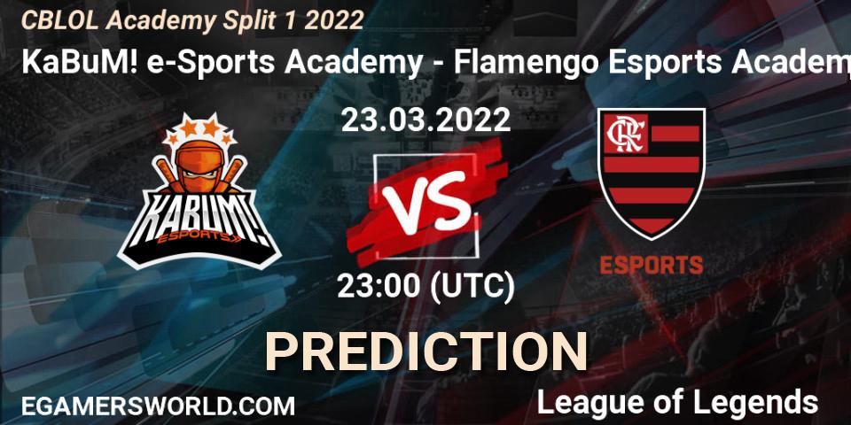 Prognose für das Spiel KaBuM! Academy VS Flamengo Esports Academy. 23.03.2022 at 23:00. LoL - CBLOL Academy Split 1 2022