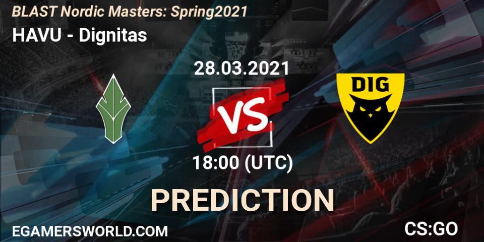 Prognose für das Spiel HAVU VS Dignitas. 28.03.2021 at 18:00. Counter-Strike (CS2) - BLAST Nordic Masters: Spring 2021