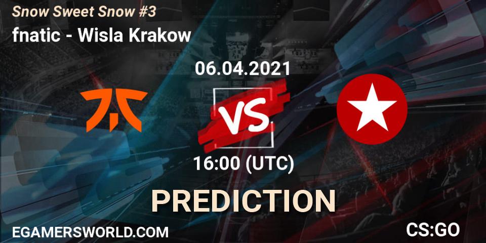 Prognose für das Spiel fnatic VS Wisla Krakow. 06.04.2021 at 16:45. Counter-Strike (CS2) - Snow Sweet Snow #3