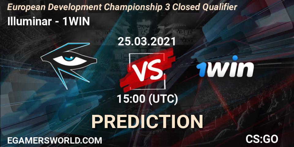Prognose für das Spiel Illuminar VS 1WIN. 25.03.2021 at 16:00. Counter-Strike (CS2) - European Development Championship 3 Closed Qualifier