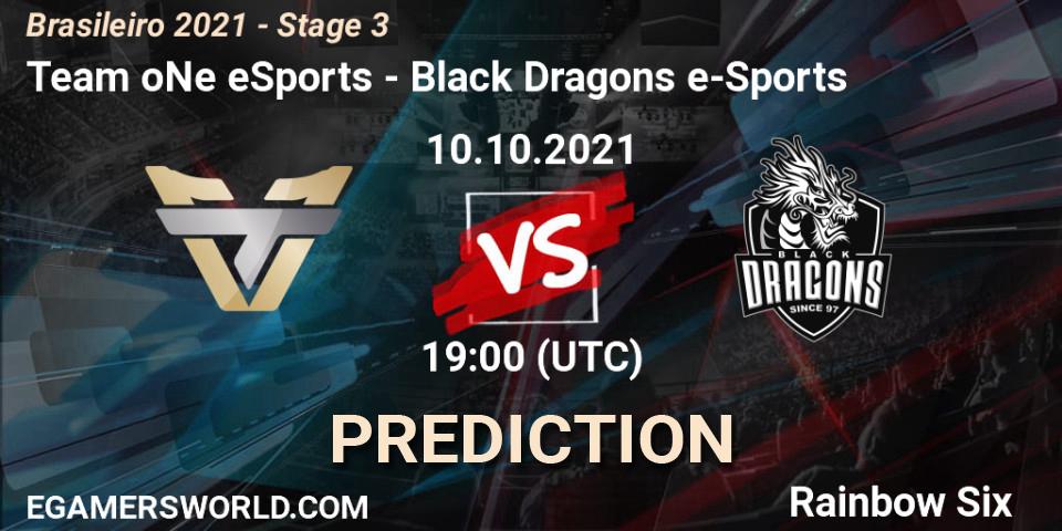 Prognose für das Spiel Team oNe eSports VS Black Dragons e-Sports. 10.10.21. Rainbow Six - Brasileirão 2021 - Stage 3