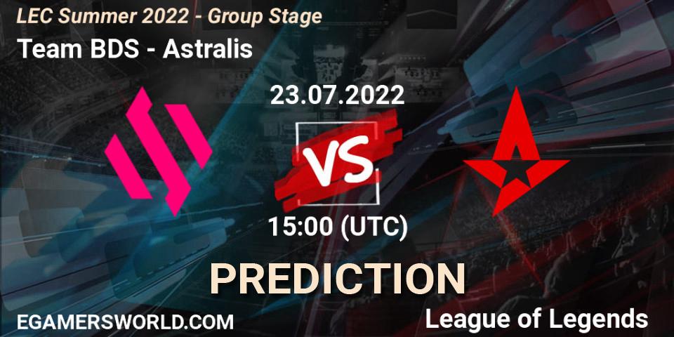 Prognose für das Spiel Team BDS VS Astralis. 23.07.2022 at 15:00. LoL - LEC Summer 2022 - Group Stage