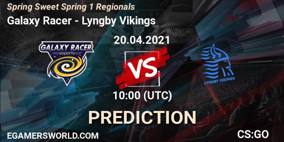 Prognose für das Spiel Galaxy Racer VS Lyngby Vikings. 20.04.2021 at 10:00. Counter-Strike (CS2) - Spring Sweet Spring 1 Regionals