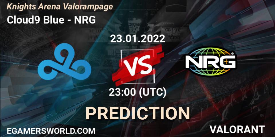 Prognose für das Spiel Cloud9 Blue VS NRG. 23.01.2022 at 23:00. VALORANT - Knights Arena Valorampage