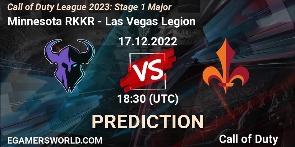 Prognose für das Spiel Minnesota RØKKR VS Las Vegas Legion. 17.12.2022 at 18:30. Call of Duty - Call of Duty League 2023: Stage 1 Major