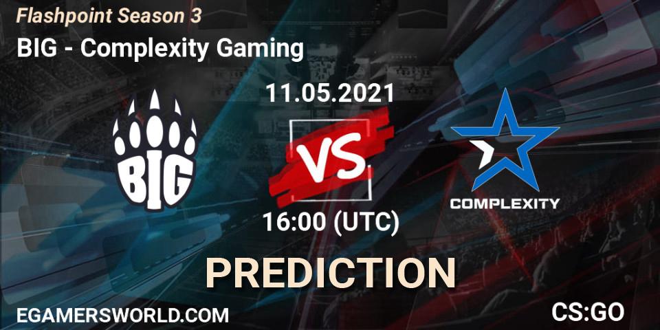 Prognose für das Spiel BIG VS Complexity Gaming. 11.05.21. CS2 (CS:GO) - Flashpoint Season 3