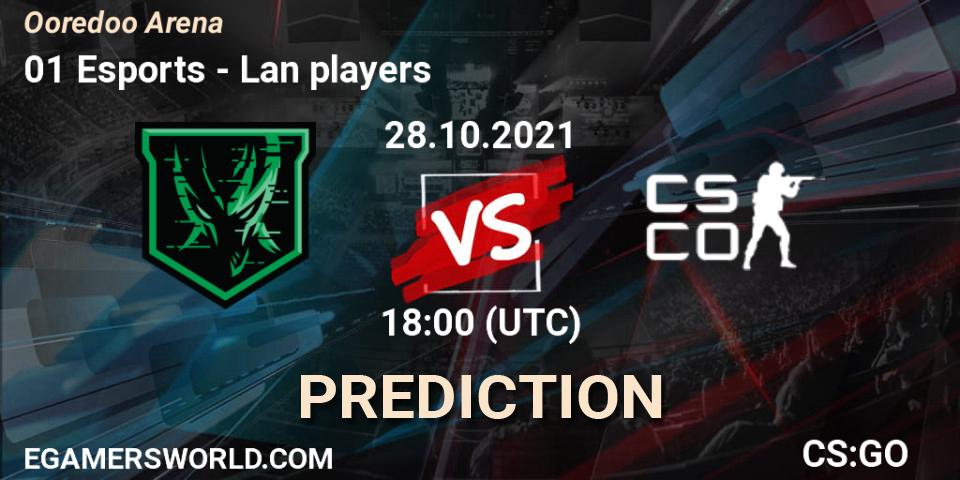 Prognose für das Spiel 01 Esports VS Lan players. 28.10.2021 at 17:30. Counter-Strike (CS2) - Ooredoo Arena