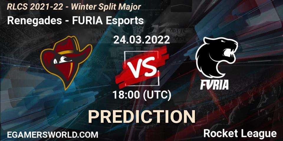 Prognose für das Spiel Renegades VS FURIA Esports. 24.03.2022 at 20:00. Rocket League - RLCS 2021-22 - Winter Split Major