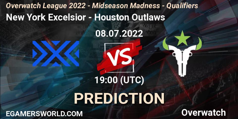 Prognose für das Spiel New York Excelsior VS Houston Outlaws. 08.07.22. Overwatch - Overwatch League 2022 - Midseason Madness - Qualifiers