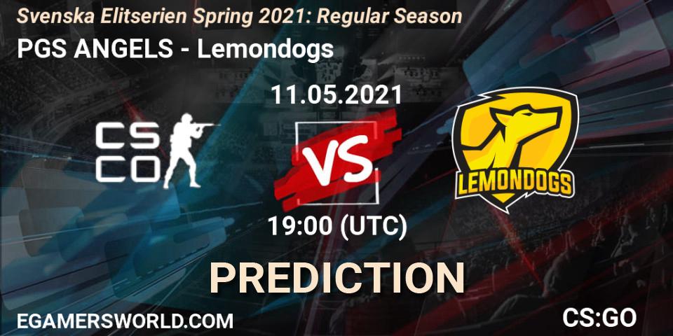 Prognose für das Spiel PGS ANGELS VS Lemondogs. 11.05.2021 at 19:00. Counter-Strike (CS2) - Svenska Elitserien Spring 2021: Regular Season
