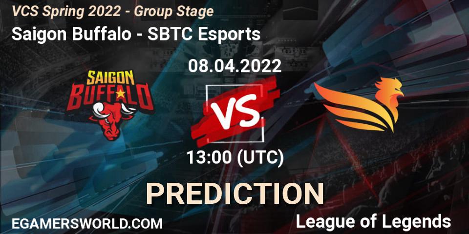 Prognose für das Spiel Saigon Buffalo VS SBTC Esports. 07.04.2022 at 13:00. LoL - VCS Spring 2022 - Group Stage 