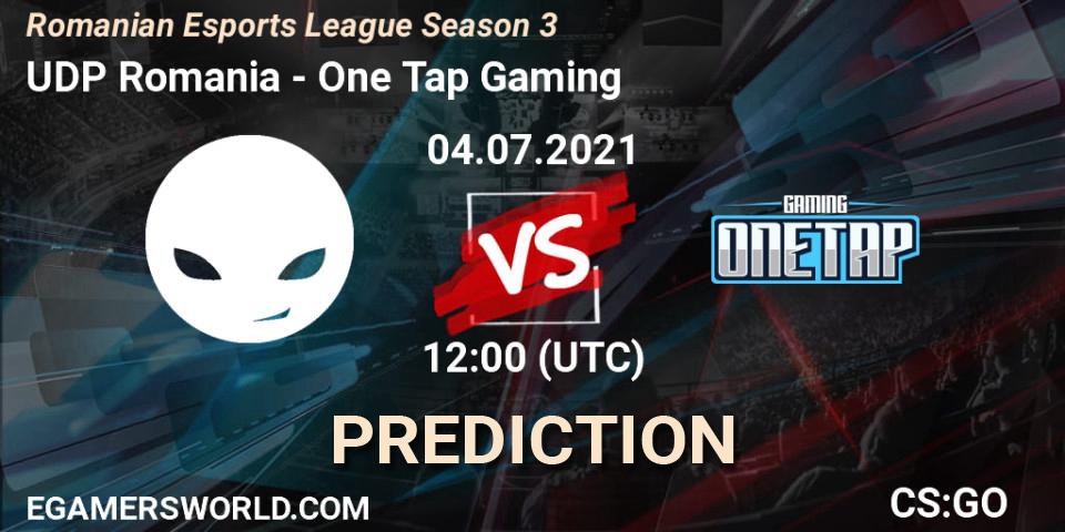 Prognose für das Spiel UDP Romania VS One Tap Gaming. 04.07.2021 at 12:25. Counter-Strike (CS2) - Romanian Esports League Season 3