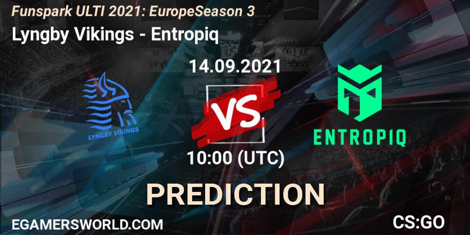 Prognose für das Spiel Lyngby Vikings VS Entropiq. 14.09.2021 at 10:00. Counter-Strike (CS2) - Funspark ULTI 2021: Europe Season 3