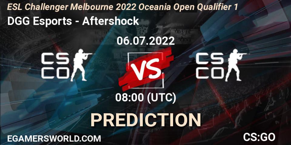 Prognose für das Spiel DGG Esports VS Aftershock. 06.07.22. CS2 (CS:GO) - ESL Challenger Melbourne 2022 Oceania Open Qualifier 1