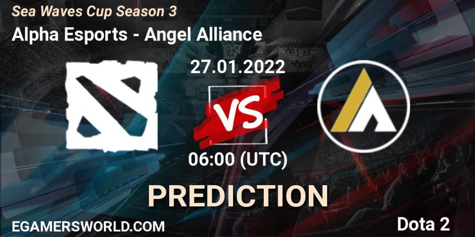 Prognose für das Spiel Alpha Esports VS Angel Alliance. 27.01.22. Dota 2 - Sea Waves Cup Season 3