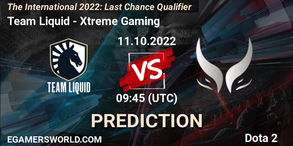 Prognose für das Spiel Team Liquid VS Xtreme Gaming. 11.10.22. Dota 2 - The International 2022: Last Chance Qualifier