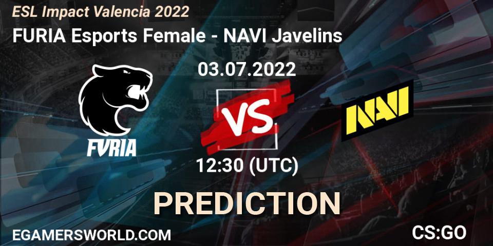 Prognose für das Spiel FURIA Esports Female VS NAVI Javelins. 03.07.22. CS2 (CS:GO) - ESL Impact Valencia 2022