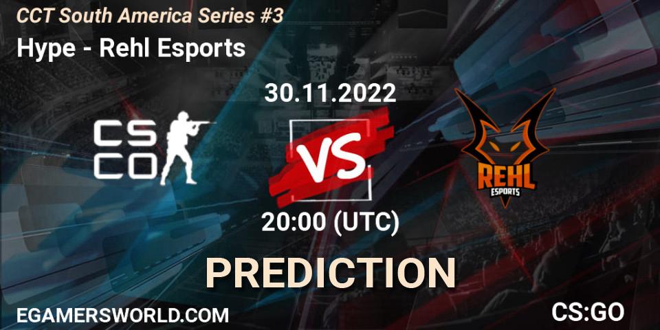 Prognose für das Spiel Hype VS Rehl Esports. 30.11.22. CS2 (CS:GO) - CCT South America Series #3