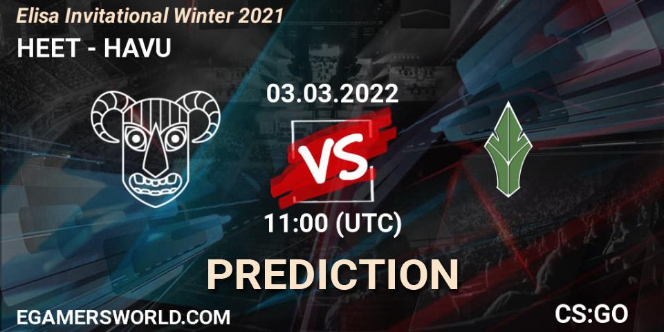 Prognose für das Spiel HEET VS HAVU. 03.03.22. CS2 (CS:GO) - Elisa Invitational Winter 2021