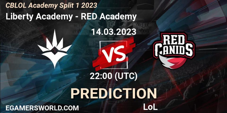 Prognose für das Spiel Liberty Academy VS RED Academy. 14.03.2023 at 22:00. LoL - CBLOL Academy Split 1 2023