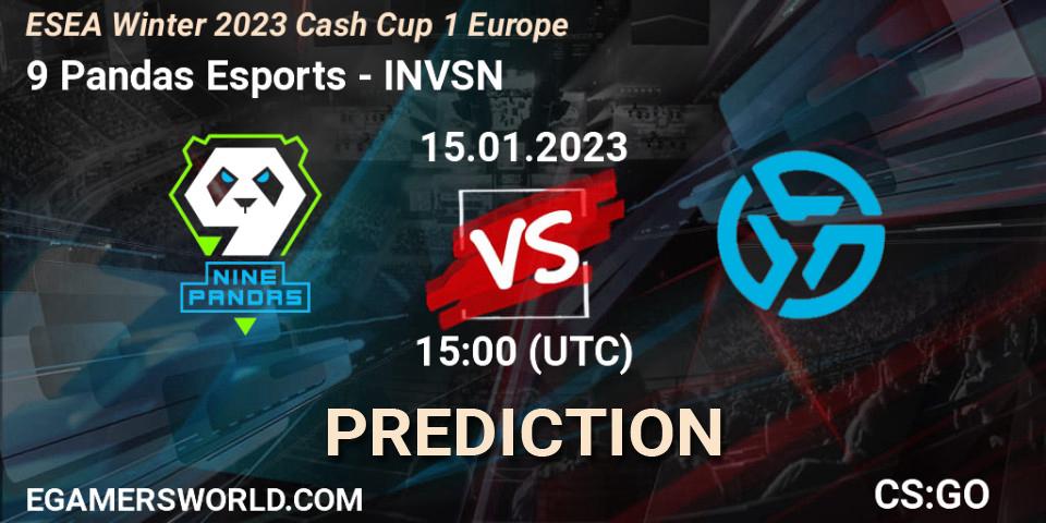 Prognose für das Spiel 9 Pandas Esports VS INVSN. 15.01.2023 at 15:00. Counter-Strike (CS2) - ESEA Winter 2023 Cash Cup 1 Europe