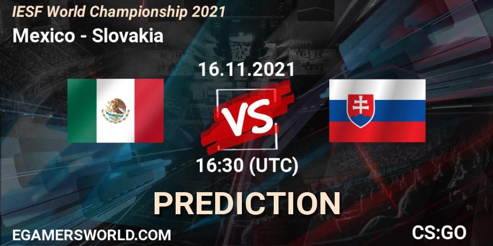 Prognose für das Spiel Mexico VS Team Slovakia. 16.11.21. CS2 (CS:GO) - IESF World Championship 2021