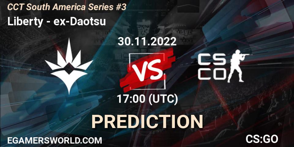 Prognose für das Spiel Liberty VS ex-Daotsu. 30.11.22. CS2 (CS:GO) - CCT South America Series #3