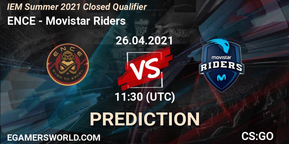 Prognose für das Spiel ENCE VS Movistar Riders. 26.04.21. CS2 (CS:GO) - IEM Summer 2021 Closed Qualifier