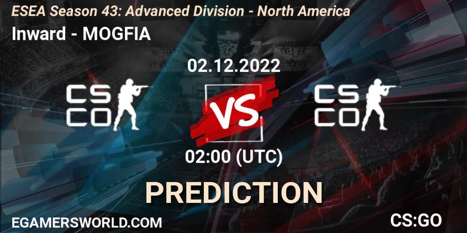 Prognose für das Spiel Inward VS MOGFIA. 02.12.22. CS2 (CS:GO) - ESEA Season 43: Advanced Division - North America