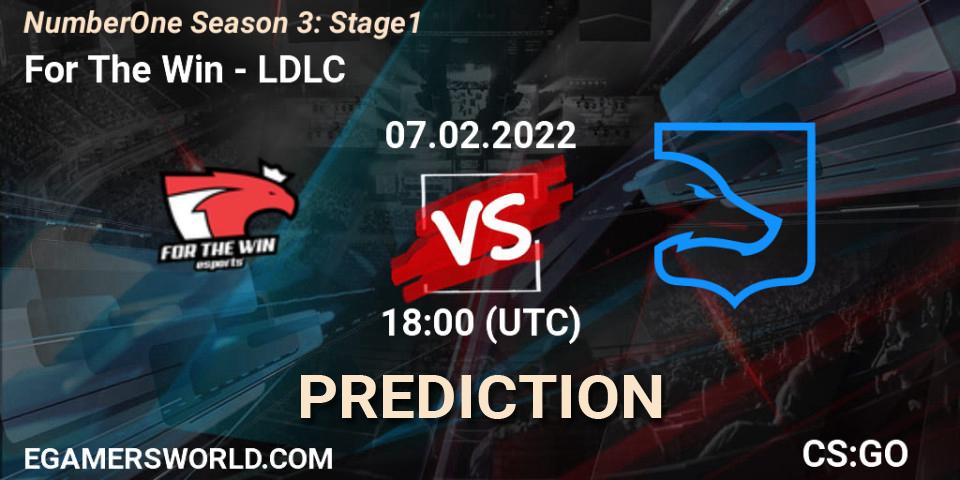 Prognose für das Spiel For The Win VS LDLC. 07.02.2022 at 18:00. Counter-Strike (CS2) - NumberOne Season 3: Stage 1