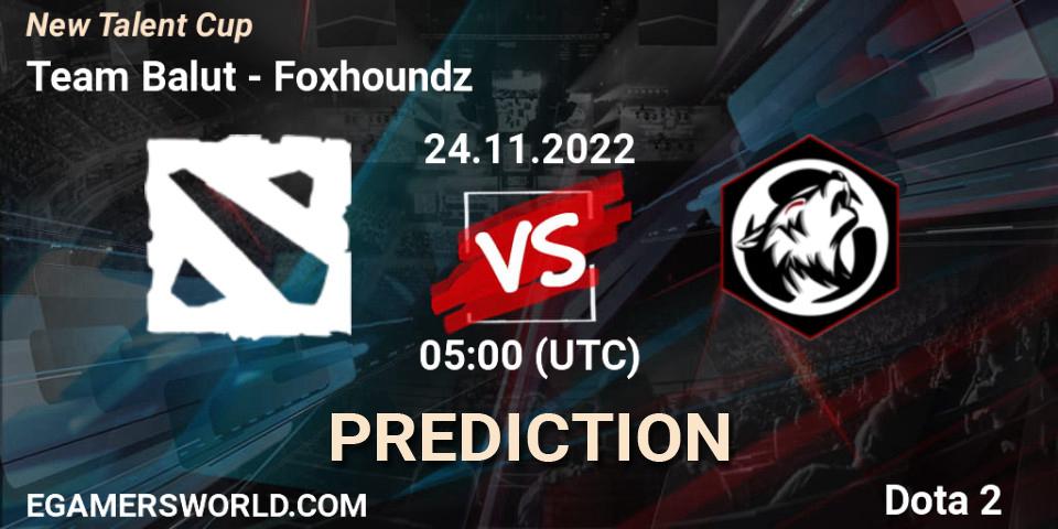 Prognose für das Spiel Team Balut VS Foxhoundz. 24.11.2022 at 07:05. Dota 2 - New Talent Cup
