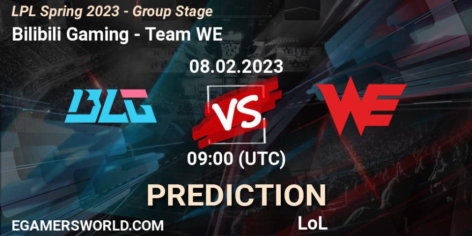 Prognose für das Spiel Bilibili Gaming VS Team WE. 08.02.23. LoL - LPL Spring 2023 - Group Stage