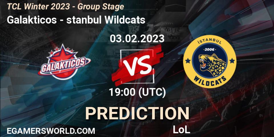 Prognose für das Spiel Galakticos VS İstanbul Wildcats. 03.02.23. LoL - TCL Winter 2023 - Group Stage