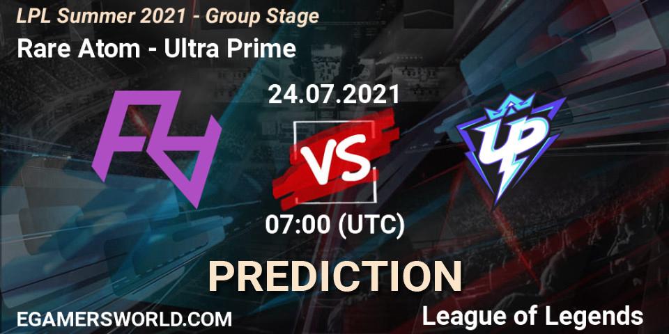Prognose für das Spiel Rare Atom VS Ultra Prime. 24.07.2021 at 07:00. LoL - LPL Summer 2021 - Group Stage
