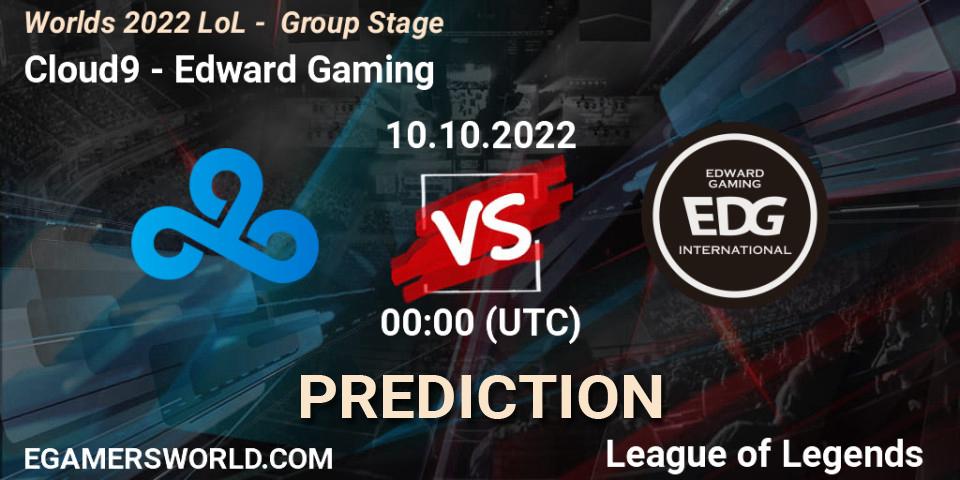 Prognose für das Spiel Cloud9 VS Edward Gaming. 13.10.2022 at 21:00. LoL - Worlds 2022 LoL - Group Stage