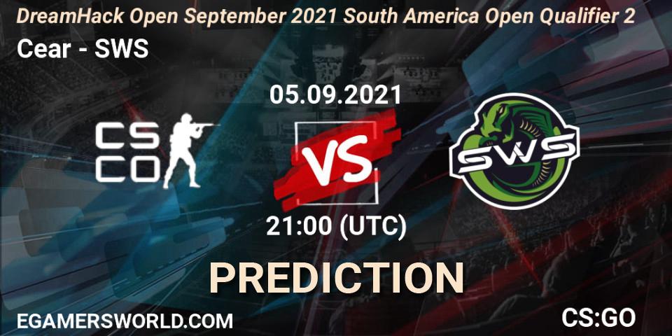 Prognose für das Spiel Ceará eSports VS SWS. 05.09.2021 at 21:10. Counter-Strike (CS2) - DreamHack Open September 2021 South America Open Qualifier 2