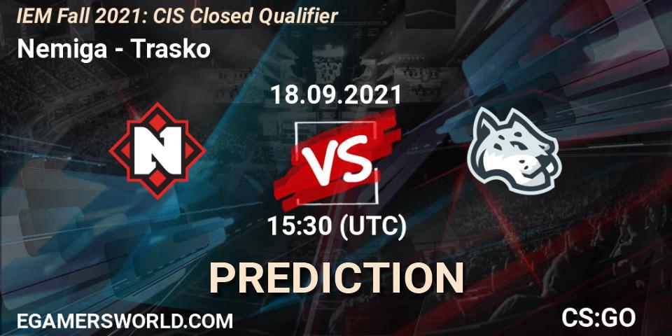Prognose für das Spiel Nemiga VS Trasko. 18.09.21. CS2 (CS:GO) - IEM Fall 2021: CIS Closed Qualifier