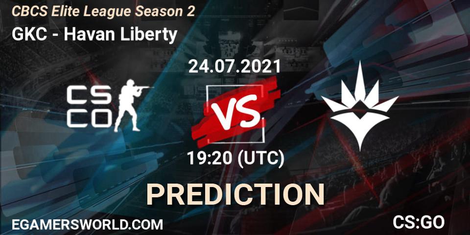 Prognose für das Spiel GKC VS Havan Liberty. 24.07.2021 at 19:20. Counter-Strike (CS2) - CBCS Elite League Season 2