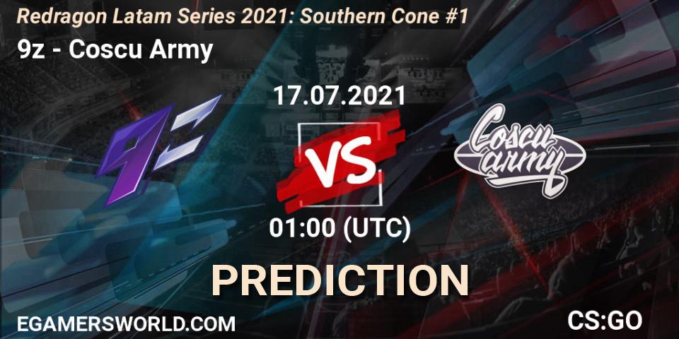 Prognose für das Spiel 9z VS Coscu Army. 16.07.2021 at 22:10. Counter-Strike (CS2) - Redragon Latam Series 2021: Southern Cone #1