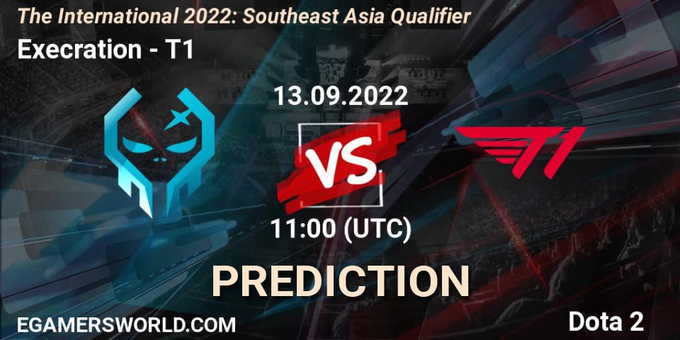 Prognose für das Spiel Execration VS T1. 13.09.2022 at 09:49. Dota 2 - The International 2022: Southeast Asia Qualifier